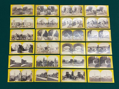 Lot 197 - Fifty-six early stereograph cards of Bath and...