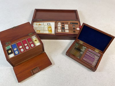 Lot 207 - Three mahogany cased sets of prepared...
