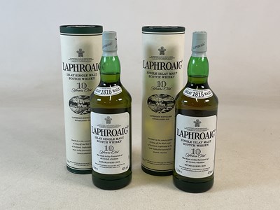 Lot 285 - WHISKY; two bottles of Laphroaig single Islay...