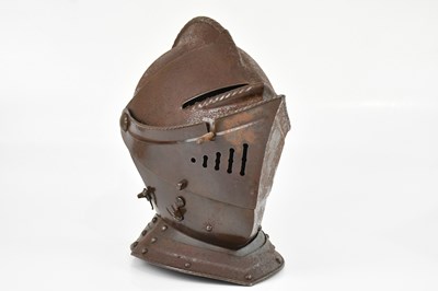 Lot 1302 - A reproduction close helmet, height 33cm.