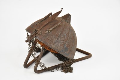 Lot 1312 - A Persian kulah khud style helmet, on...