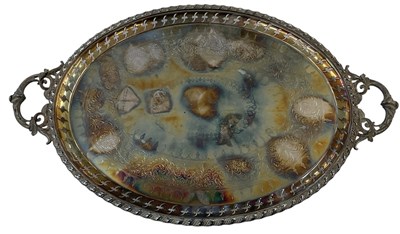 Lot 1099 - An early 20th century oval twin handled silver...