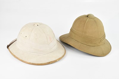 Lot 1303 - A WWI period British pith helmet and a late...