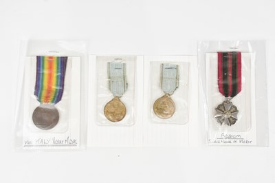Lot 1282 - Two war medals comprising WWI Italy Victory...