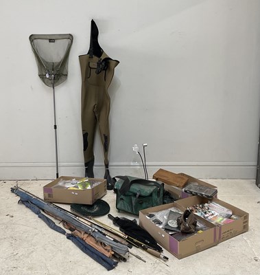 Lot 1435 - A collection of flies and fly tying equipment,...