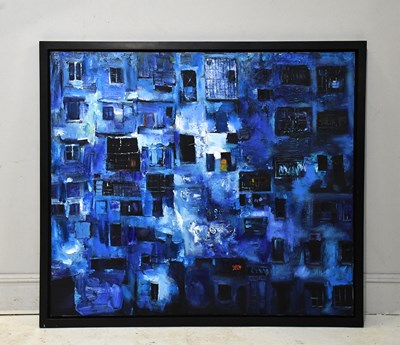 Lot 522 - NGUYEN VAN CUONG; oil on canvas, 'Apartments',...