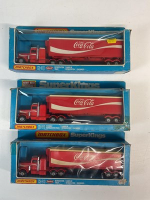 Lot 58 - MATCHBOX SUPERKINGS; three K-31 Coca Cola...