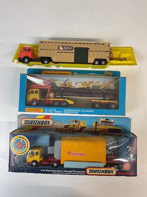 Lot 12 - MATCHBOX SUPERKINGS; three Mercedes Benz...