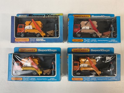Lot 73 - MATCHBOX SUPERKINGS; four K-28 Bedford skip...
