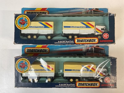 Lot 80 - MATCHBOX SUPERKINGS; two K-122 DAF Road train...
