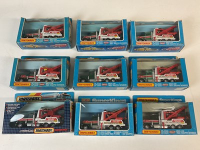 Lot 20 - MATCHBOX SUPERKINGS; nine K-20 Peterbilt wreck...