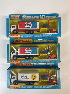 Lot 31 - MATCHBOX SUPERKINGS; three K-40 Ford delivery...