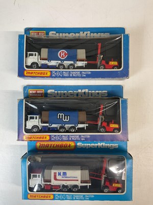 Lot 83 - MATCHBOX SUPERKINGS; three K-34 DAF pallet...