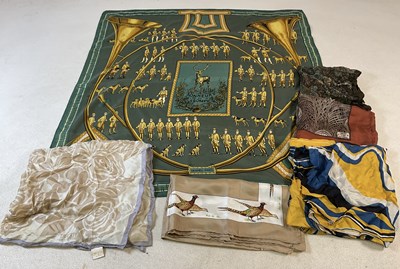 Lot 257 - HERMES AND LIBERTY; a Hermes vintage silk...
