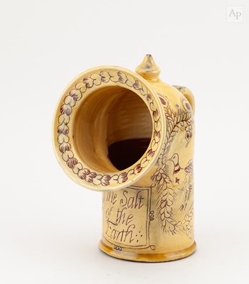 Lot 490 - MARY WONDRAUSCH (1923-2016); a slipware salt...