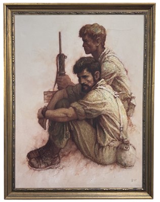 Lot 210 - WILLIAM WEINTRAUB (1926-1991); a large oil on...