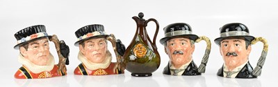 Lot 1214 - ROYAL DOULTON; four character jugs, comprising...