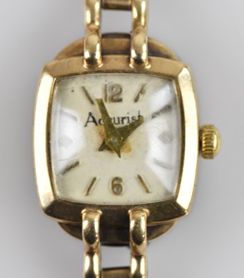 Lot 505 - ACCURIST; a lady's 9ct gold cased wristwatch,...