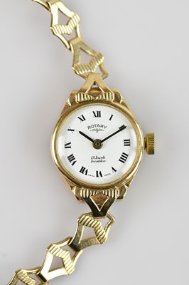 Lot 504 - ROTARY; a lady's 9ct gold cased wristwatch,...