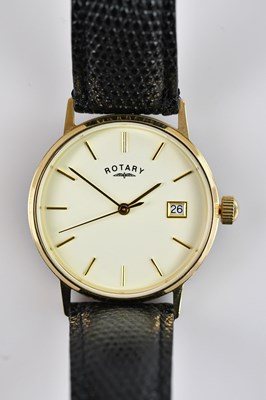 Lot 475 - ROTARY; a gentleman's 9ct gold cased...