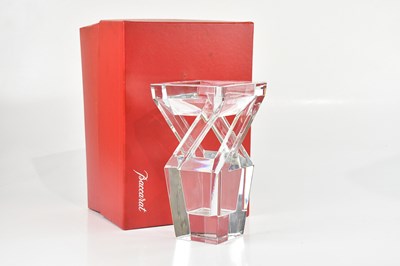 Lot 1958 - BACCARAT; an Architecture vase, height 24cm,...