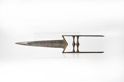 Lot 577 - An 18th century Indian katr punch dagger,...