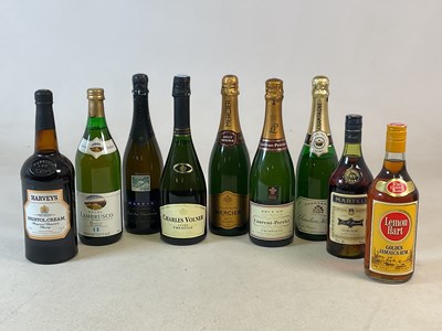 Lot 294 - SPIRITS, WINES AND CHAMPAGNE; comprising...