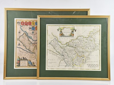 Lot 1008 - JAN JANSSON; an original hand tinted map...