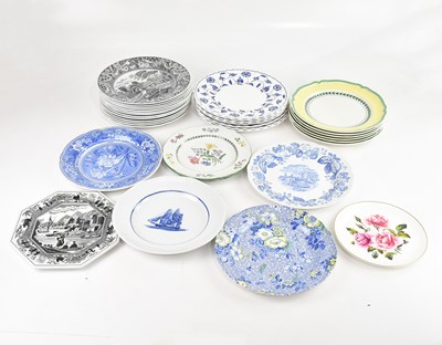 Lot 1925 - SPODE; a collection of plates including 'the...