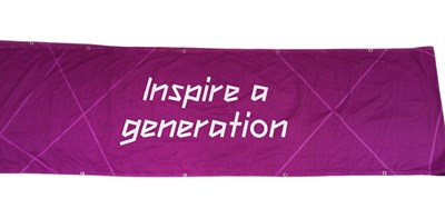 Lot 393 - A large London 2012 Olympic Games purple mesh...