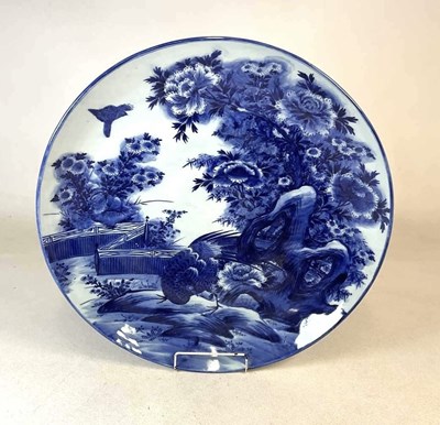 Lot 41 - A massive Japanese Meiji period blue and white...