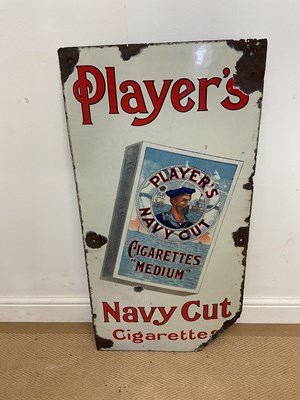 Lot 167 - PLAYERS NAVY CUT; an original enamel sign for...