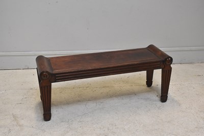 Lot 230 - A Victorian stained mahogany bench/seat,...
