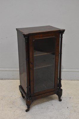 Lot 205 - A 19th century walnut display cabinet, height...