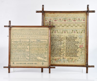 Lot 406 - An early 19th century sampler, signed...