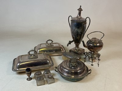 Lot 450 - A group of silver plate comprising a 19th...