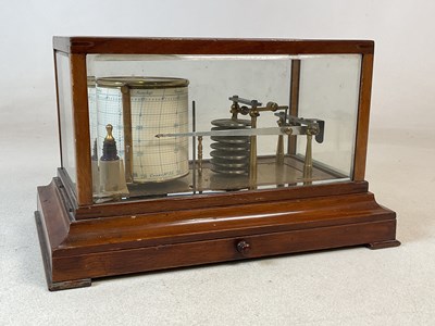 Lot 184 - An early 20th century mahogany cased barograph,...