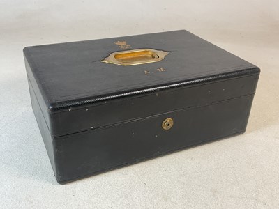 Lot 140 - A Victorian leather despatch box, with...