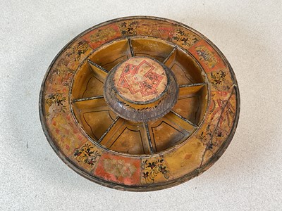 Lot 131 - A Victorian lacquered gilded 'Pope Joan' games...
