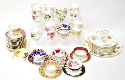 Lot 214 - QUEENS CHINA; a quantity of cups and saucers,...