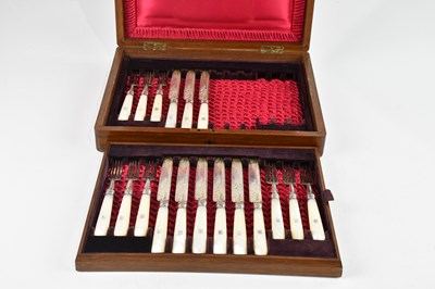 Lot 199 - hallmarked silver part canteen of cutlary