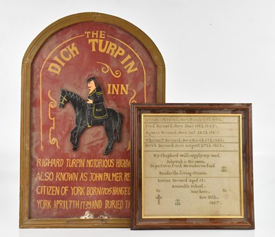 Lot 332 - A 19th century sampler by Louisa Bernard, aged...