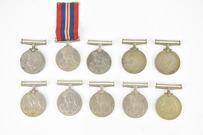 Lot 1258 - Ten WWII medals comprising seven 1939-45 War...