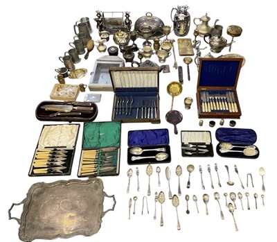 Lot 1090 - A large quantity of silver plated items...