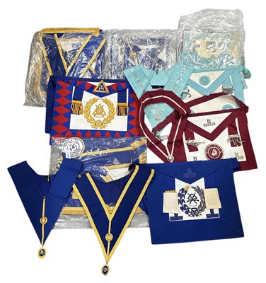 Lot 368 - MASONIC INTEREST; two cases containing a large...