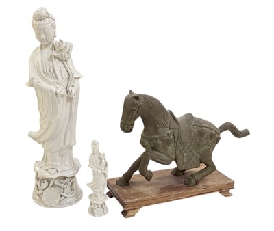 Lot 1065 - A modern Chinese Tang dynasty style bronze...