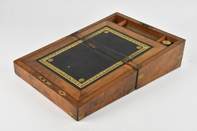 Lot 333 - A mahogany brass mounted writing slope, 14 x...