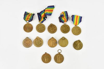 Lot 1250 - Twelve WWI Victory Medals comprising medals...