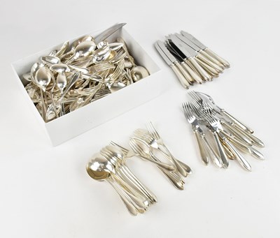 Lot 451 - A large quantity of silver-plated cutlery.
