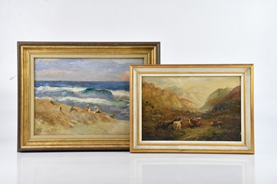 Lot 1104 - DAVID PAYNE (1843-1891); oil on canvas, 'Scene...